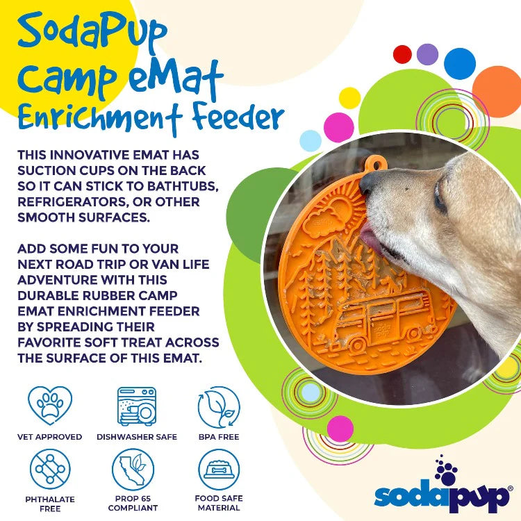 Enrichment Lick Mat Camp Mat w/ Suction Cups