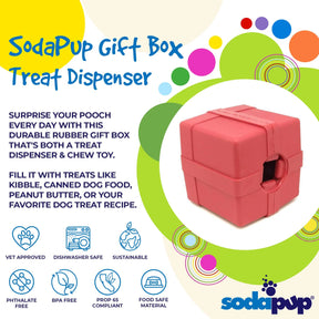 Gift Box Treat Dispenser & Dog Chew Toy