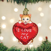 Old World Christmas - I Love My Cat Ornament