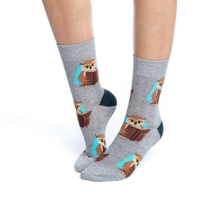 Good Luck Sock - Women's Reading Owls