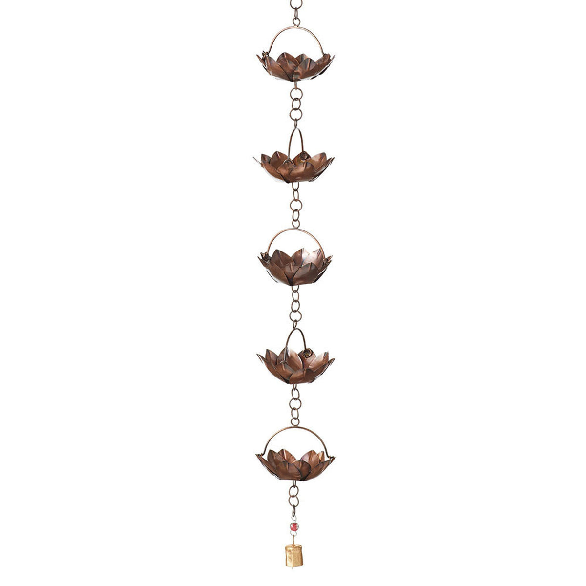 Rain Chain Lotus Garden Copper