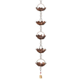 Rain Chain Lotus Garden Copper