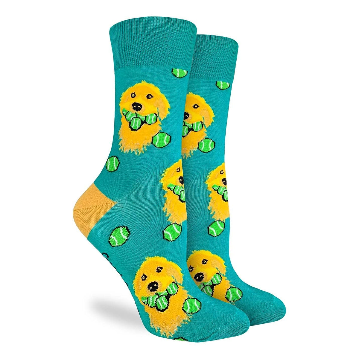 Good Luck Sock - Women's Golden Retriever with Tennis Balls