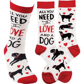Primitives by Kathy - Socks All You Need Is Love & Dog