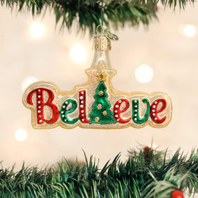 Old World Christmas - Believe Ornament