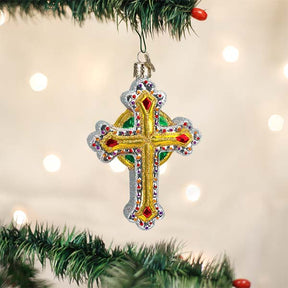 Old World Christmas - Jeweled Cross Ornament