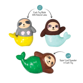 Petshop by Fringe Studio - Dog Toy 3 Piece Little Sloth-Maids