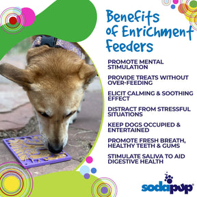 Enrichment Dog Lick Mat - Groovy Love Design