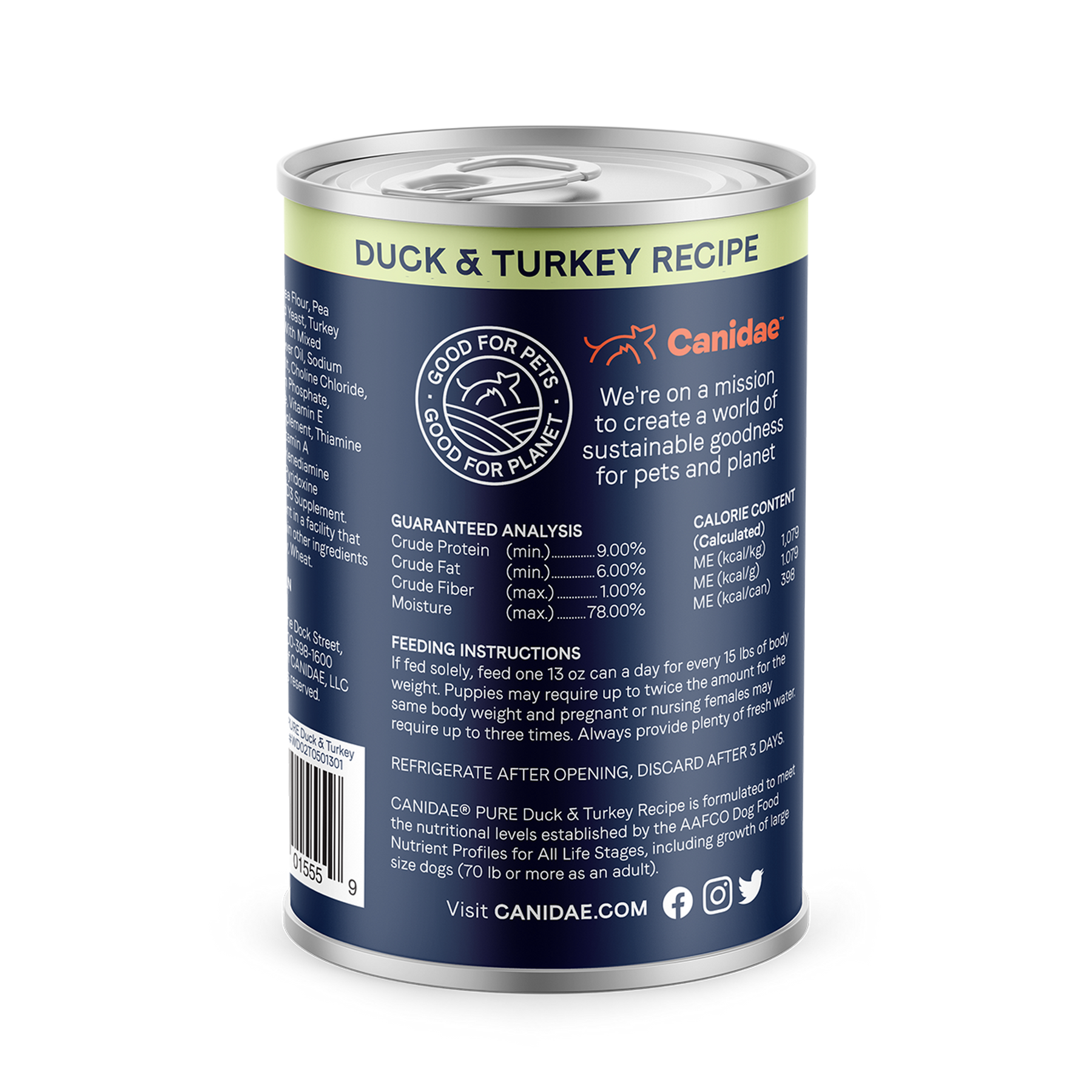 Canidae - All Breeds, Adult Dog Sky Pure Grain Free Duck & Turkey Formula Canned Dog Food