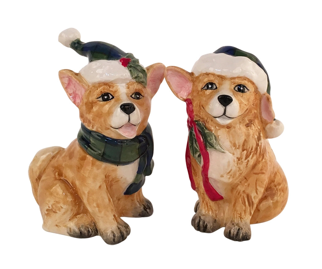 Corgi Christmas Salt & Pepper