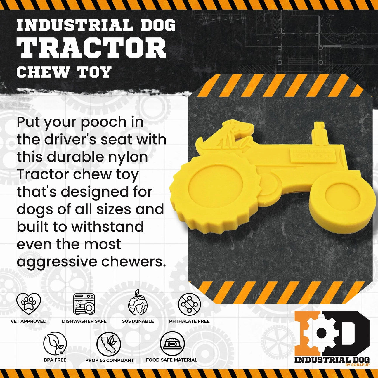 Tractor Power Chewer Dog Toy