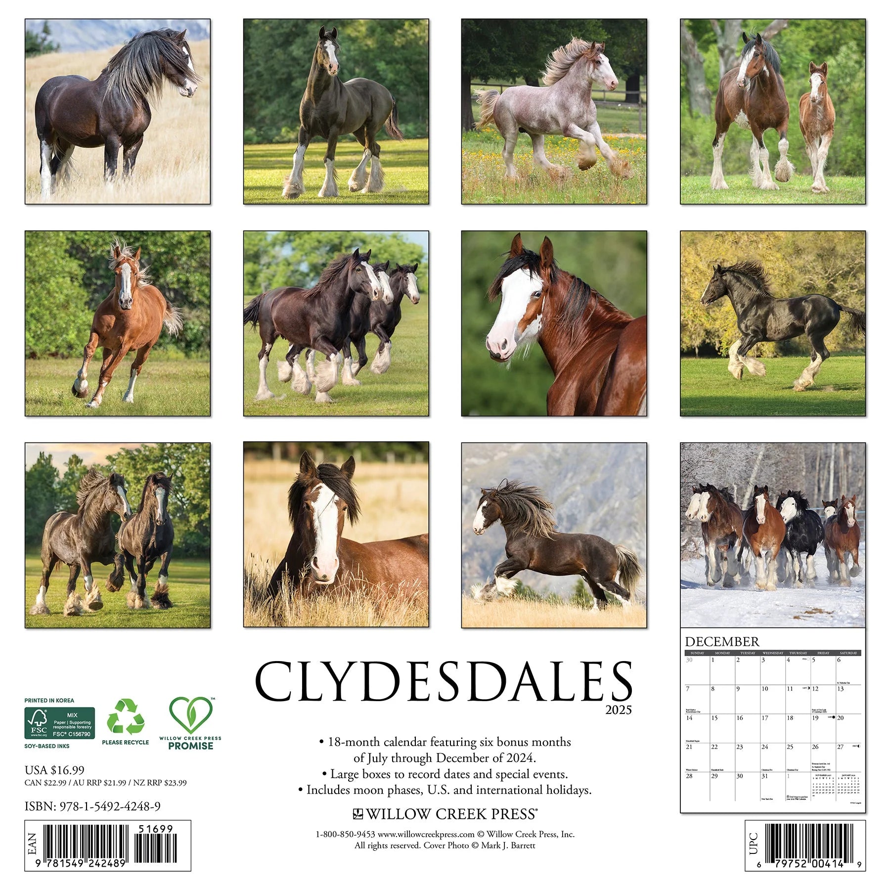 2025 Clydesdales Calendar