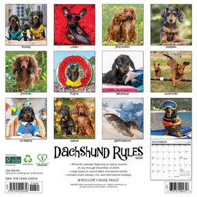 2025 Dachshund Rules Calendar