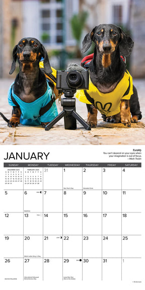 2025 Dachshund Rules Calendar