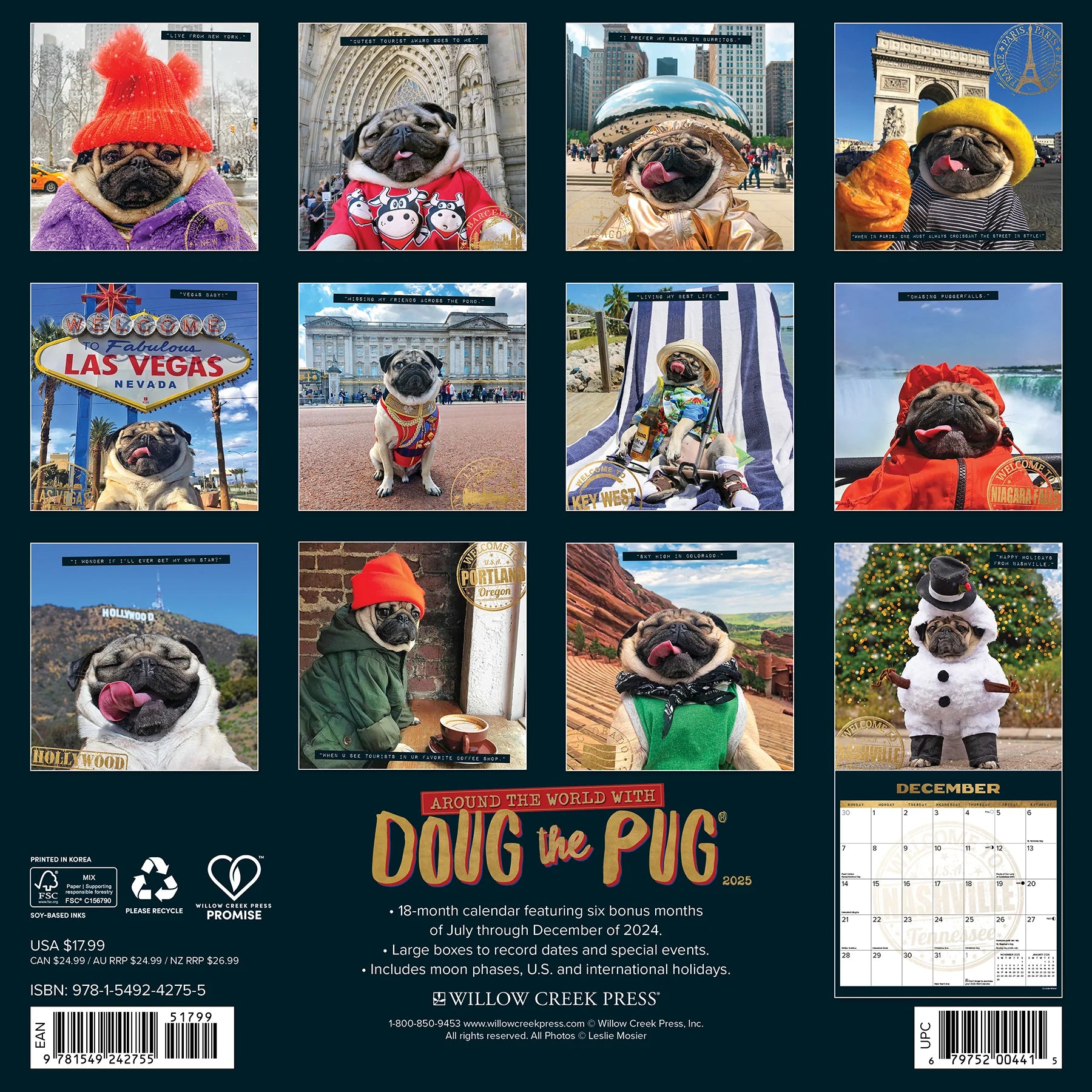 2025 Doug The Pug Calendar