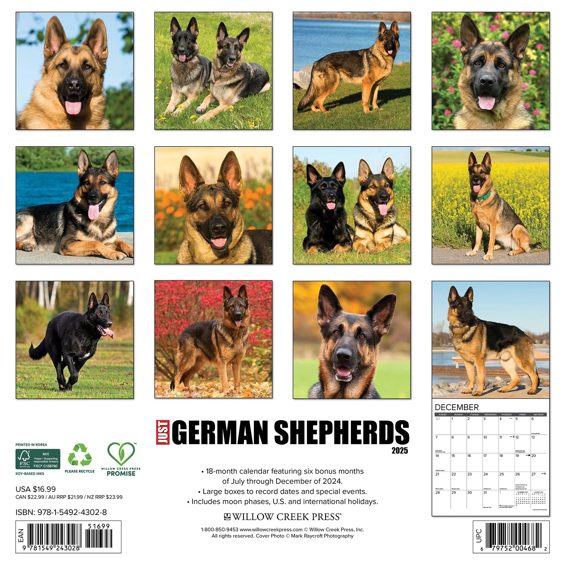 2025 German Shepherds Calendar