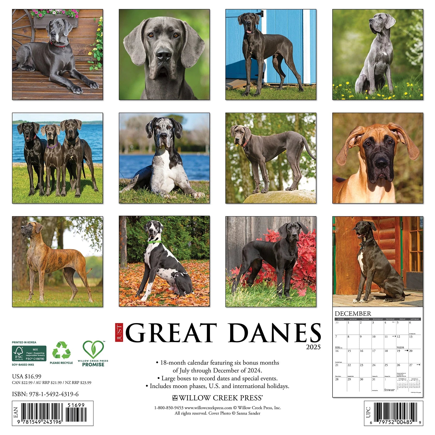 2025 Great Danes Calendar