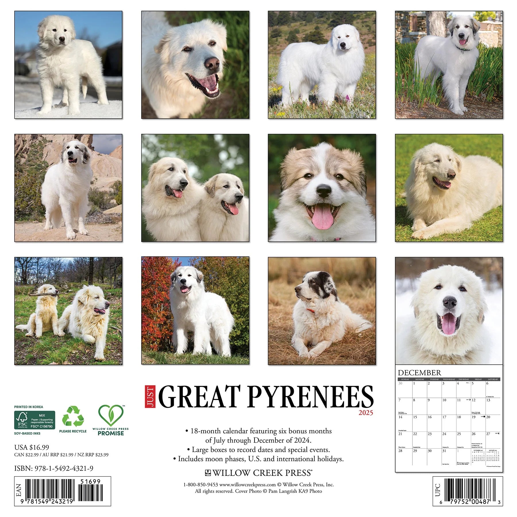 2025 Great Pyrenees Calendar