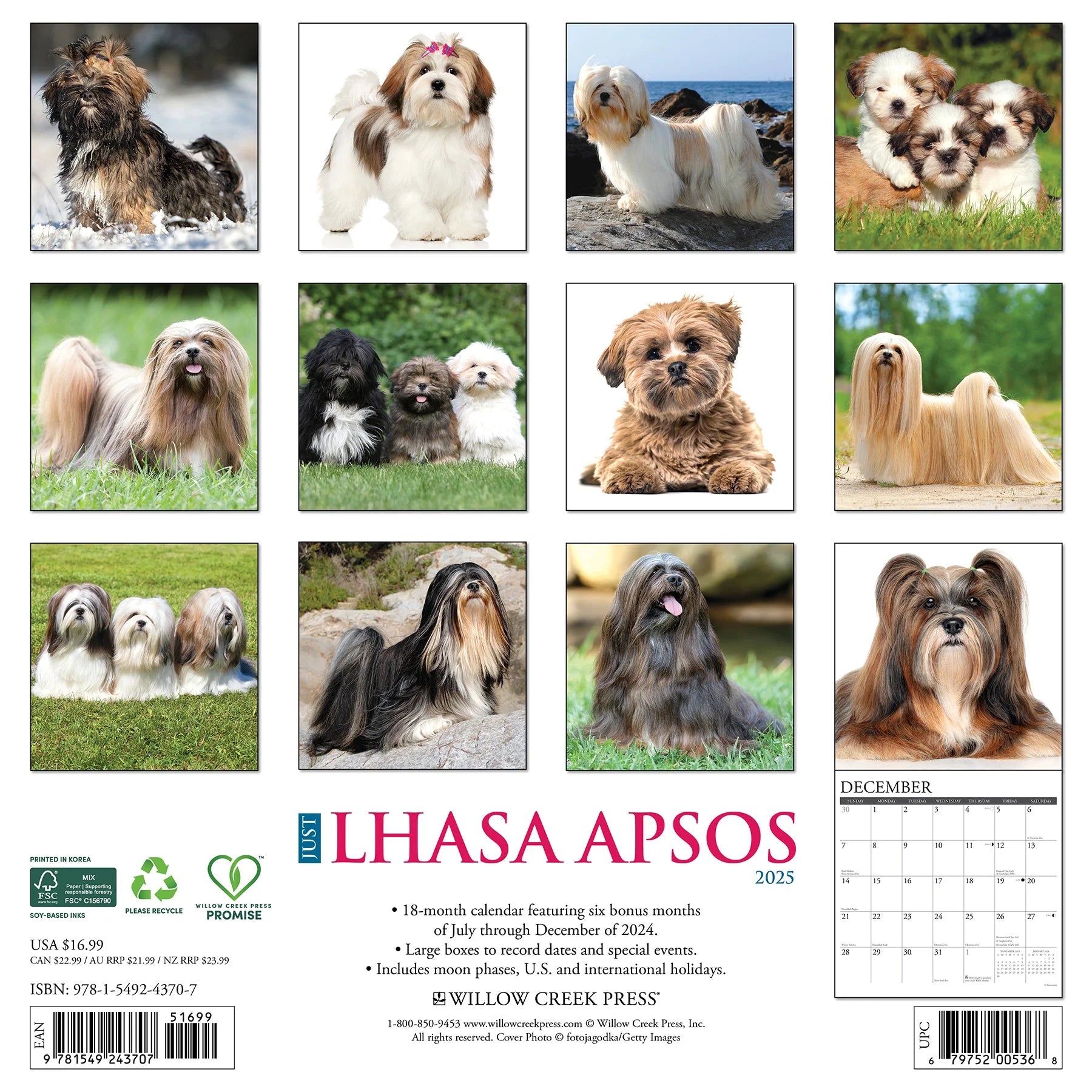 2025 Lhasa Apsos Calendar