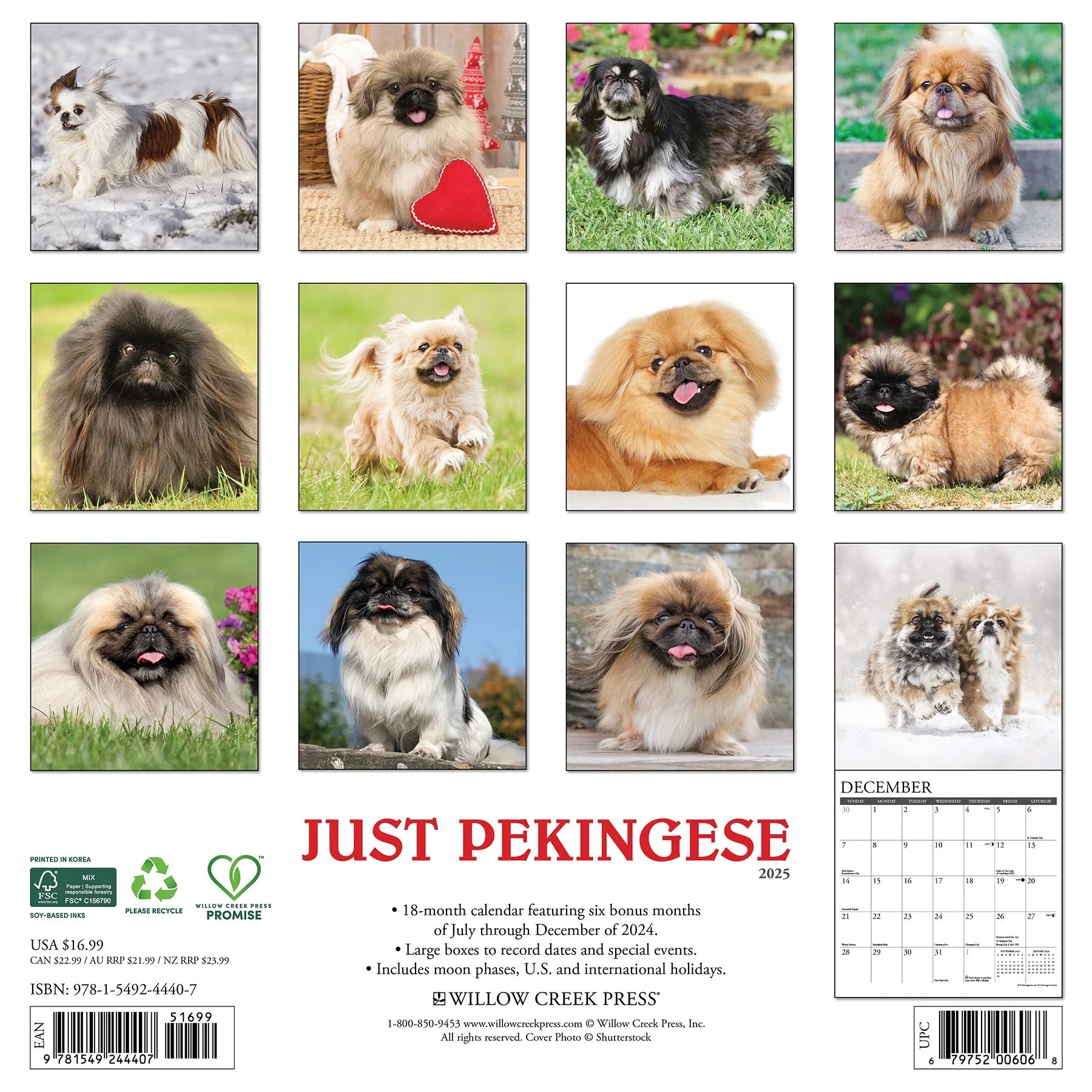 2025 Pekingese Calendar