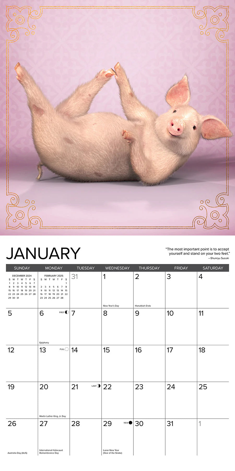 2025 Pig Pilates Calendar