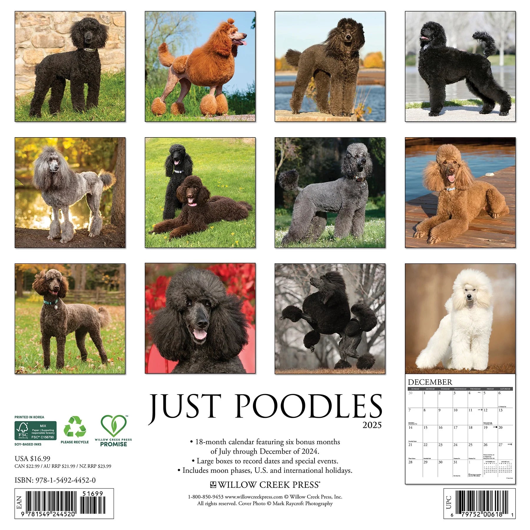 2025 Poodles Calendar