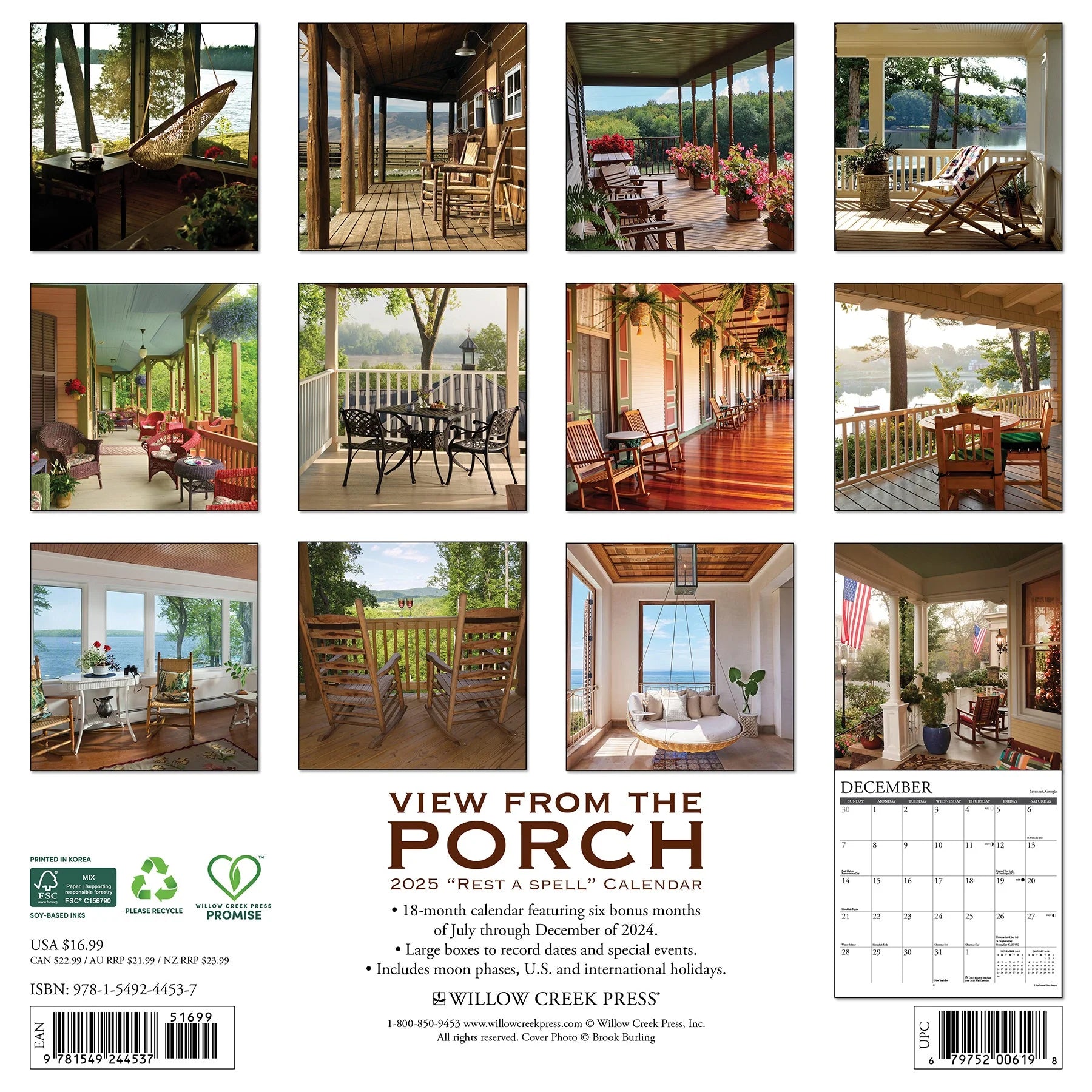 2025 Porch View Calendar