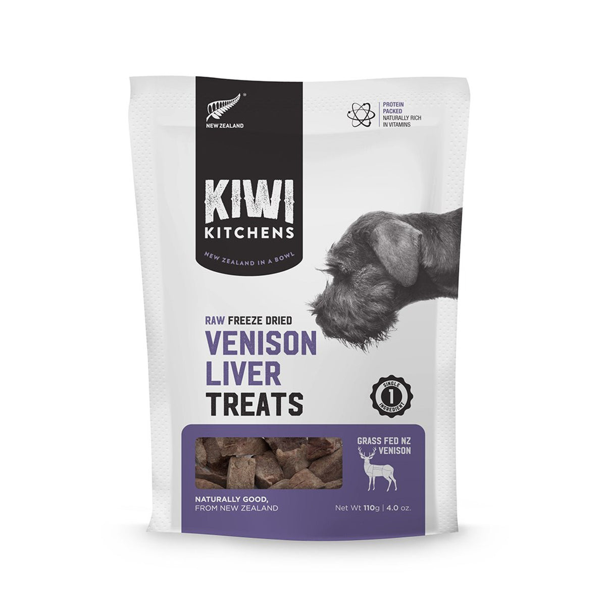 Kiwi Kitchens Venison Liver Treats Freeze Dried Grass Fed 4oz