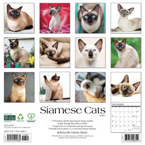 2025 Siamese Cats Calendar