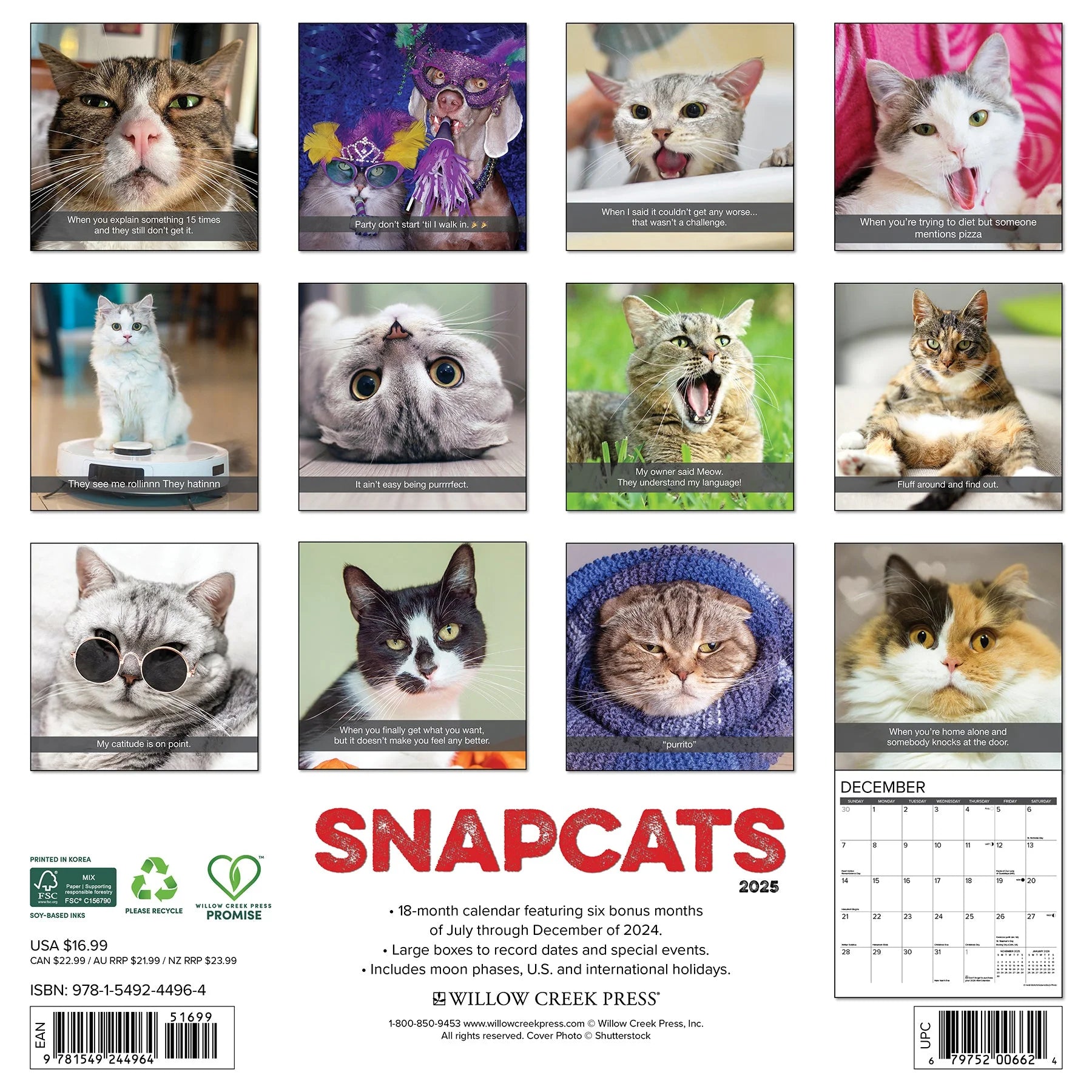 2025 Snapcats Calendar