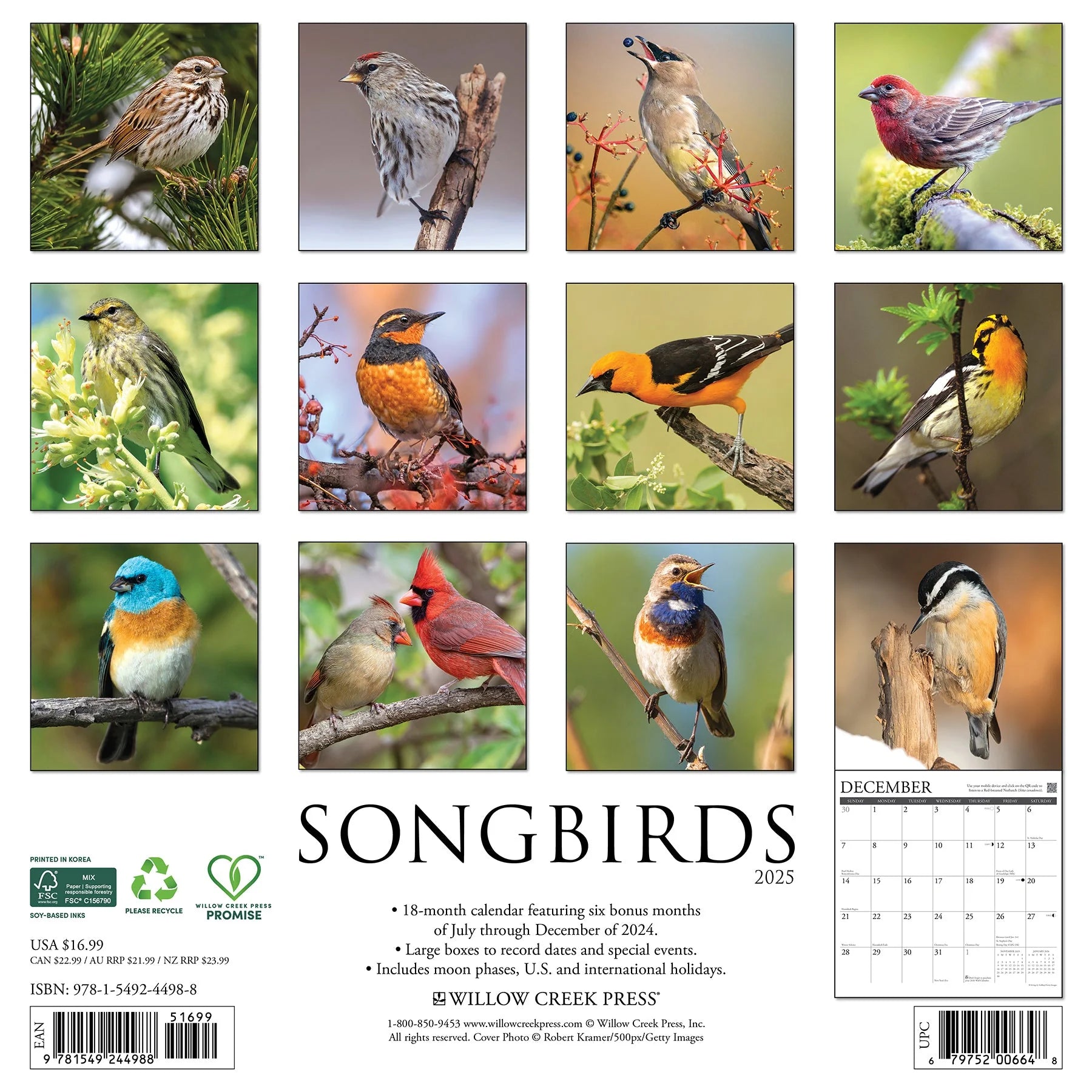 2025 Songbirds Calendar