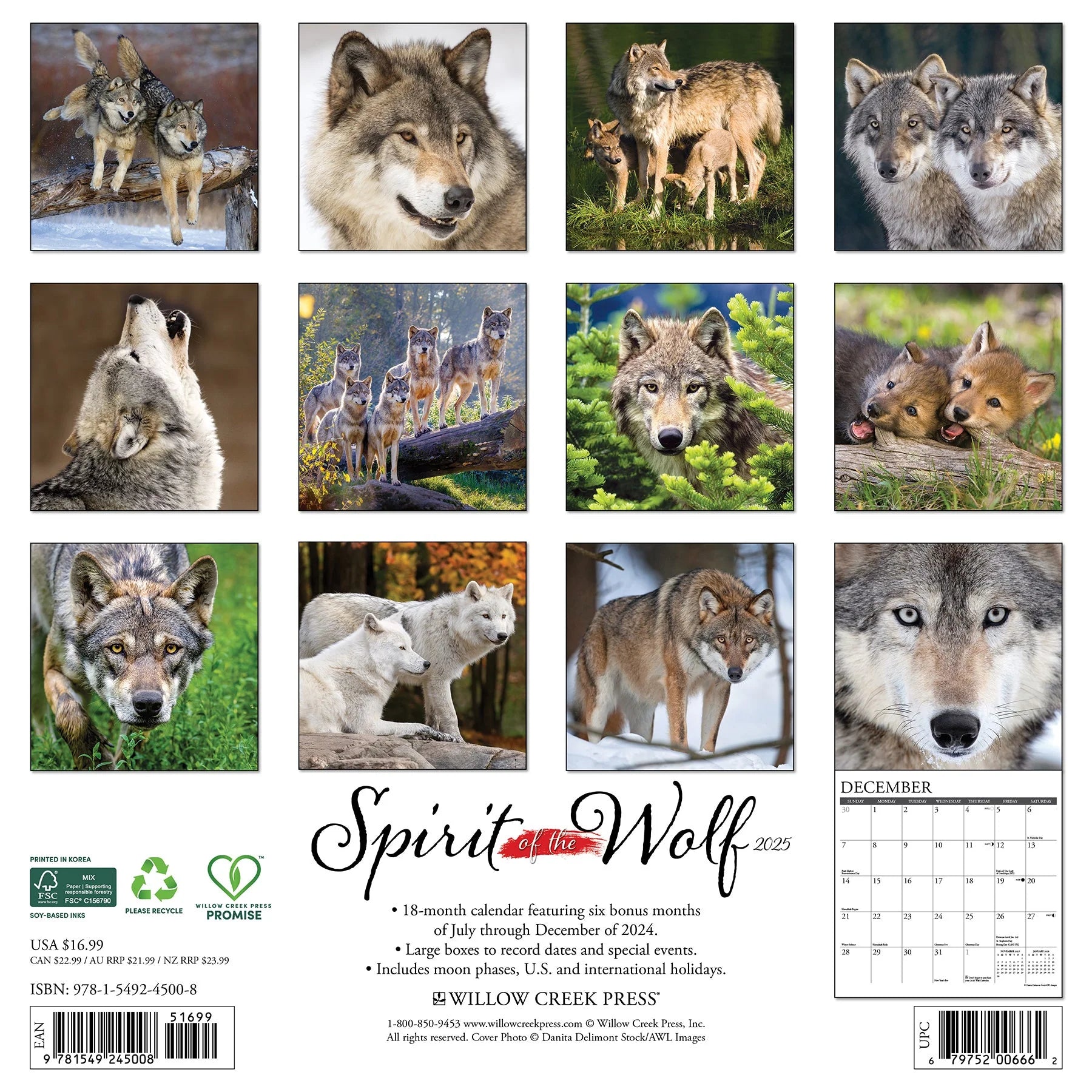 2025 Spirit Of The Wolf Calendar