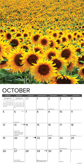 2025 Sunflowers Calendar