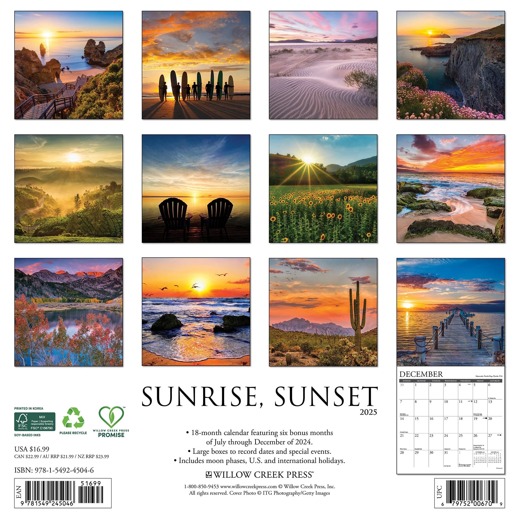 2025 Sunrise, Sunset Calendar