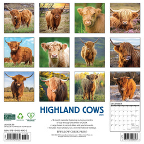 2025 Highland Cows Calendar