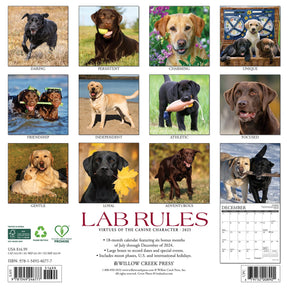 2025 Lab Rules Calendar