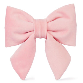 Dog Bow Velvet Lady Blush Pink