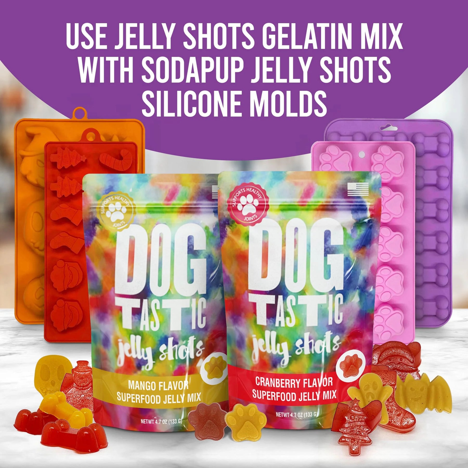 DogTastic Jelly Shots Gelatin Mix for Dogs