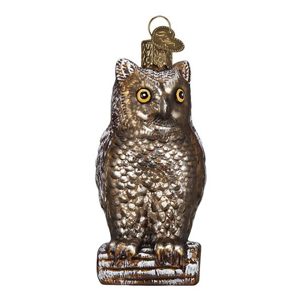 Old World Christmas - Vintage Wise Old Owl Ornament