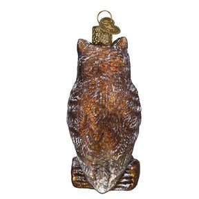 Old World Christmas - Vintage Wise Old Owl Ornament