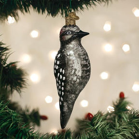 Old World Christmas - Vintage Hairy Woodpecker Ornament