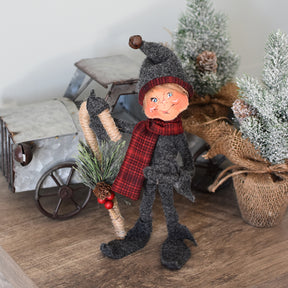 Annalee Plaid & Pine Elf 9"