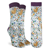 Good Luck Sock - Women's Floral Llamas