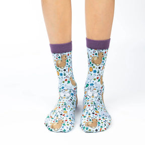 Good Luck Sock - Women's Floral Llamas