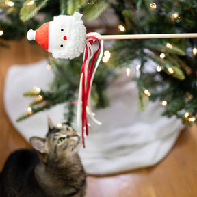 Holiday Santa Head Teaser Cat Toy