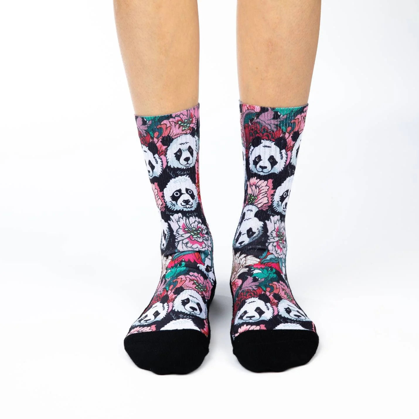 Good Luck Sock - Women's Floral Pandas