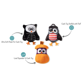 Petshop by Fringe Studio - 3 Piece Set Owl-O-Ween Dog Toy