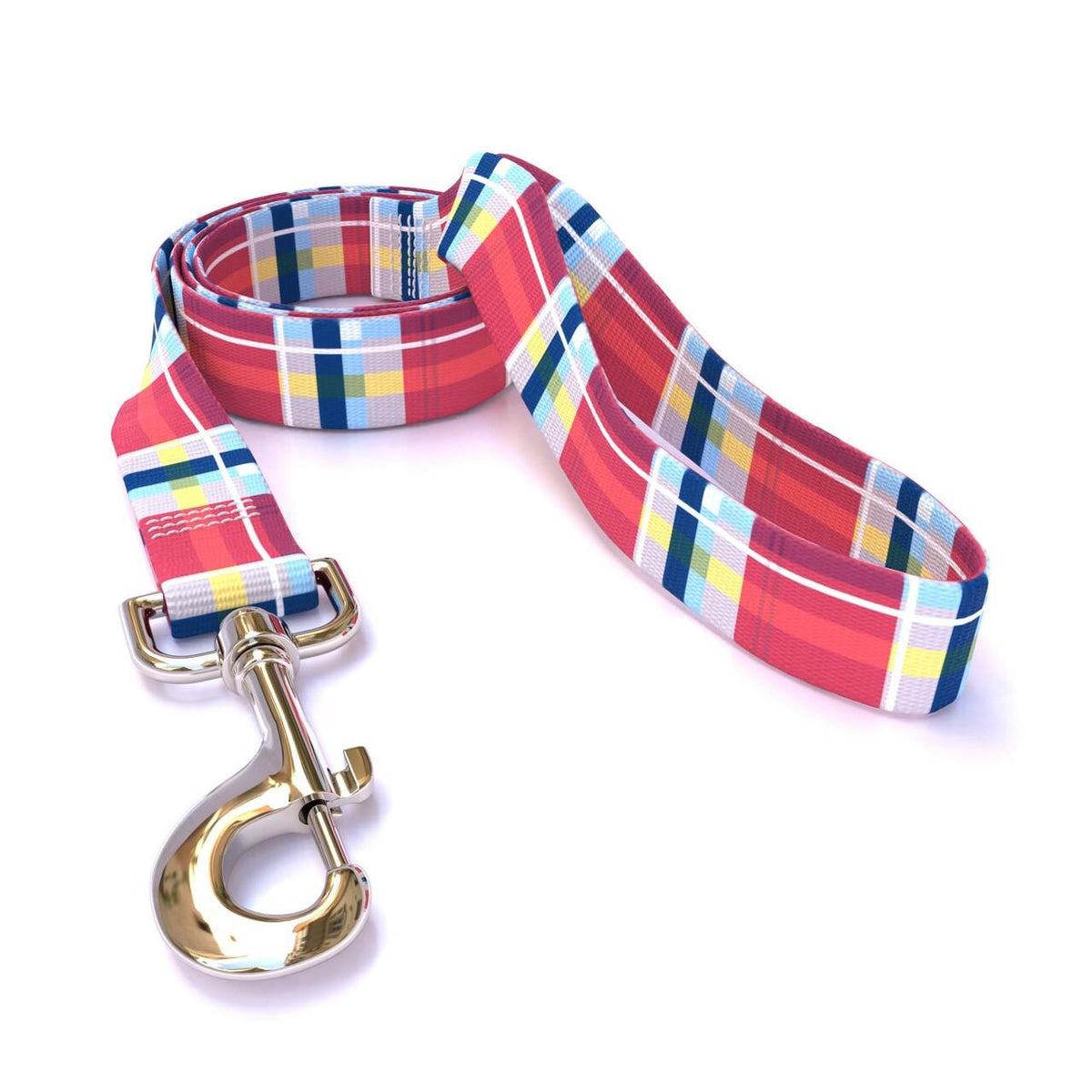 Yellow Dog Designs - Madras Burgundy Leash