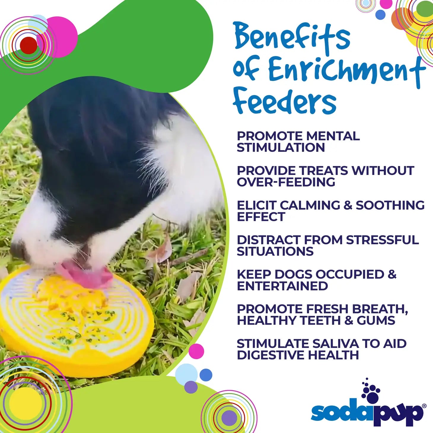 Enrichment Dog Tray Lick Mat - Earth Sunflower Design