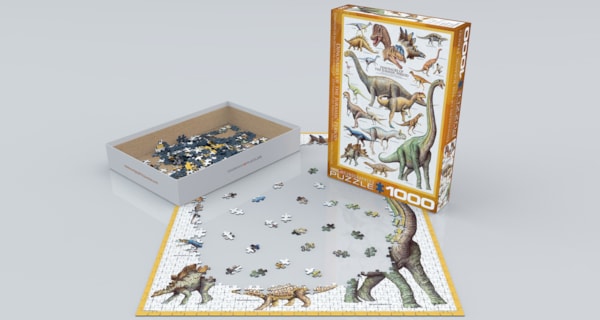 Puzzle Dinosaurs of Jurassic Period